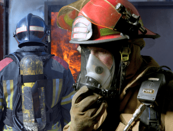Firefighter In Dangerous Situation Putting Out Fire In Toxic Gear Made From Pfas