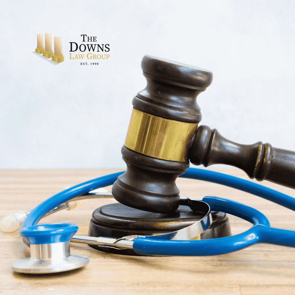 Medical Device And Legal Gavel On Table For Medical Lawsuit