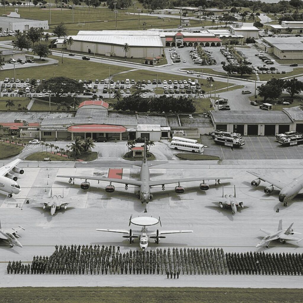 Planes Arranged In Front Of Andersen Air Force Base In Guam Associated With Pfas Risk Contamination