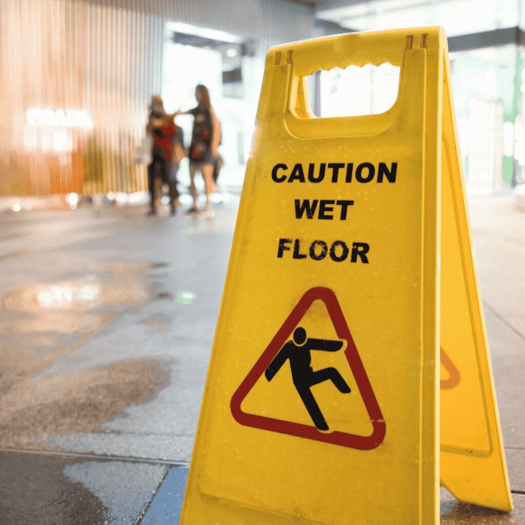 Wet Floor Sign In Miami Mall Warns Those Who Slip And Fall Against Lawsuits In September