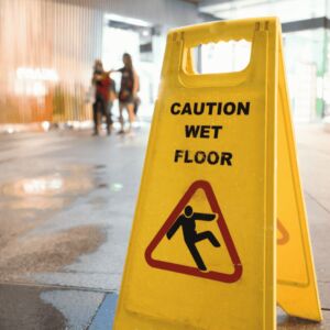 Wet Floor Sign In Miami Mall Warns Those Who Slip And Fall Against Lawsuits In September