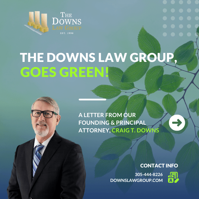 The Downs Law Group, Goes Green!