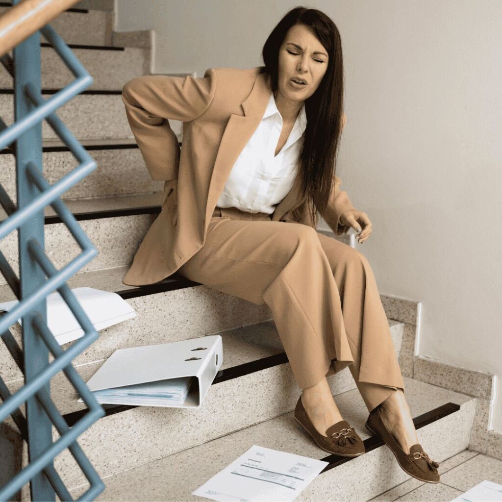 Woman Slip And Fall Injury On Stairs Seeking Lawsuit